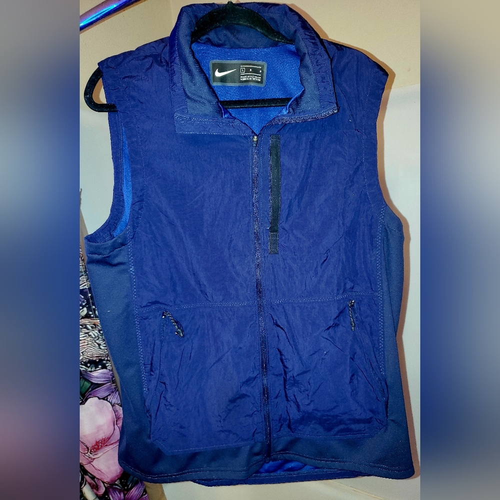 Mens NikeTech Pack Hooded Training Vest Navy Blue